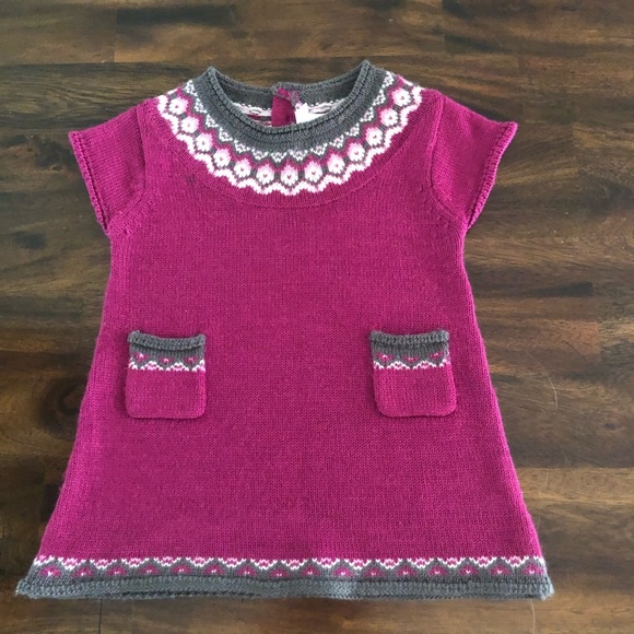 Jacadi Other - Jacadi Paris Knitted Fair Isle Baby Dress